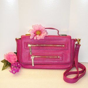 Olivia + Joy Crossbody Satchel Bag Magenta Pink